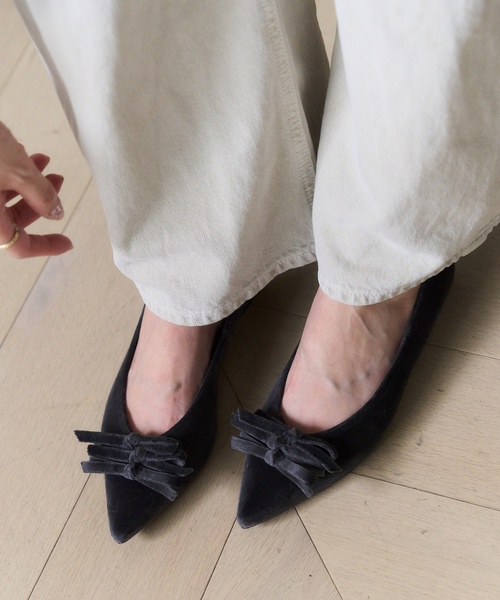 セール】ポインテッドメニーリボンフラット（その他シューズ）｜LE