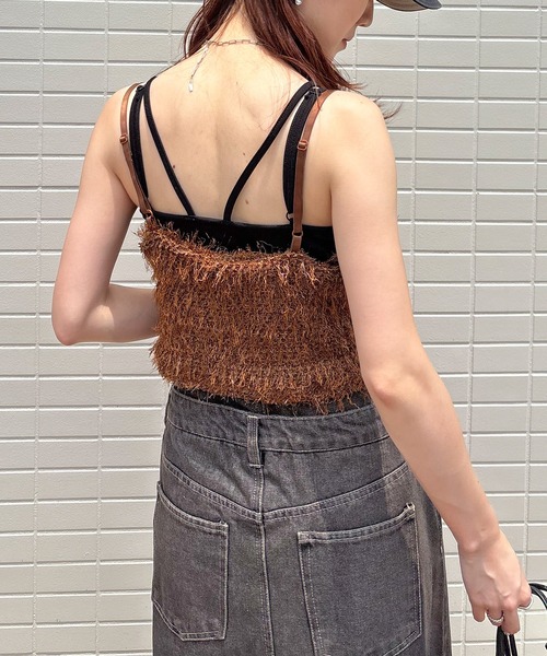 ISOOK(アイスー)の「【ISOOK / アイスー】天竺カップ付きダブルストラップキャミ / ベアキャミソール ブラトップ インナーキャミ 2本ストラップ タンクトップ インナー ホワイト ブラック ブラウン 白 黒 茶 ZOZOTOWN限定(キャミソール・レディース・ブラック/ホワイト/ブラウン・FREE)」の19枚目の写真