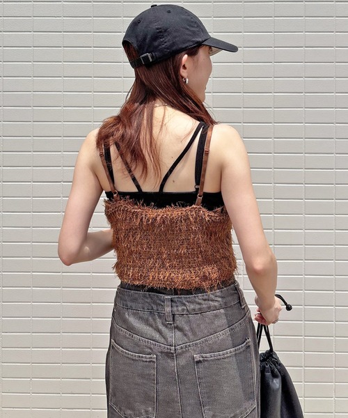 ISOOK(アイスー)の「【ISOOK / アイスー】天竺カップ付きダブルストラップキャミ / ベアキャミソール ブラトップ インナーキャミ 2本ストラップ タンクトップ インナー ホワイト ブラック ブラウン 白 黒 茶 ZOZOTOWN限定(キャミソール・レディース・ブラック/ホワイト/ブラウン・FREE)」の21枚目の写真