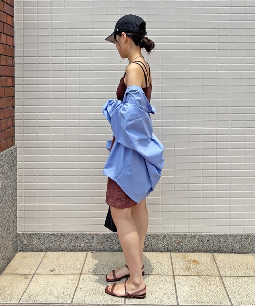 ISOOK(アイスー)の「【ISOOK / アイスー】天竺カップ付きダブルストラップキャミ / ベアキャミソール ブラトップ インナーキャミ 2本ストラップ タンクトップ インナー ホワイト ブラック ブラウン 白 黒 茶 ZOZOTOWN限定(キャミソール・レディース・ブラック/ホワイト/ブラウン・FREE)」の17枚目の写真