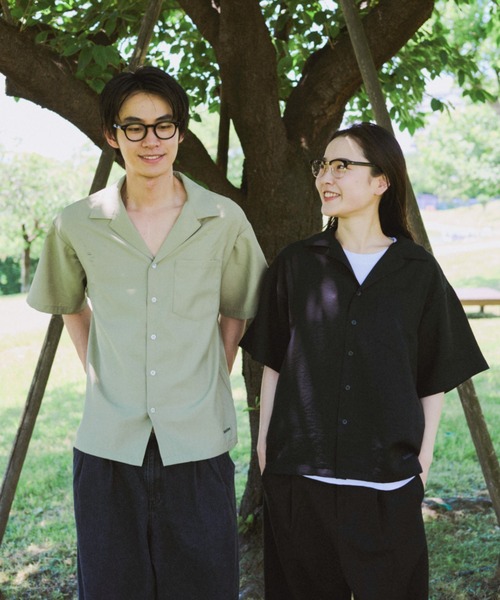 BROKEN BASE(ブロークンベース)の「オープンカラーシャツ(シャツ/ブラウス・メンズ・グリーン/ブラック・MEDIUM/LARGE)」の16枚目の写真