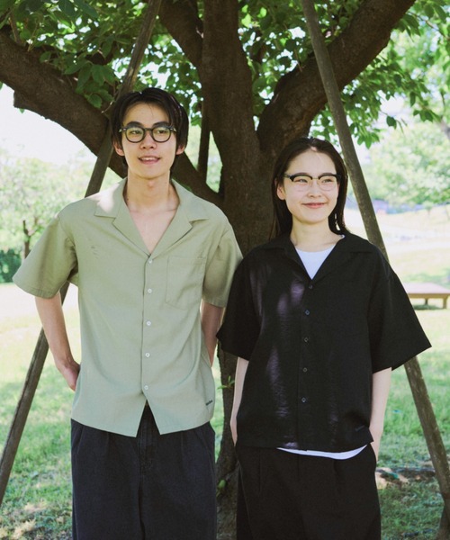 BROKEN BASE(ブロークンベース)の「オープンカラーシャツ(シャツ/ブラウス・メンズ・グリーン/ブラック・MEDIUM/LARGE)」の17枚目の写真