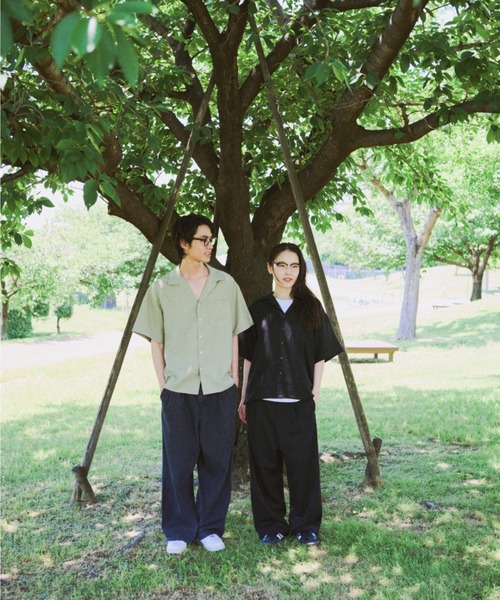 BROKEN BASE(ブロークンベース)の「オープンカラーシャツ(シャツ/ブラウス・メンズ・グリーン/ブラック・MEDIUM/LARGE)」の18枚目の写真