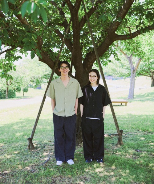 BROKEN BASE(ブロークンベース)の「オープンカラーシャツ(シャツ/ブラウス・メンズ・グリーン/ブラック・MEDIUM/LARGE)」の19枚目の写真