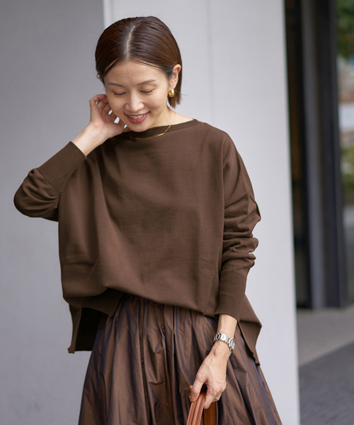 イエナ　☆未使用試着のみ☆　コットンストレッチ NEO2 ワイド長袖プルオーバー 追加2》コットンストレッチ NEO ワイド長袖プルオーバー（ニット