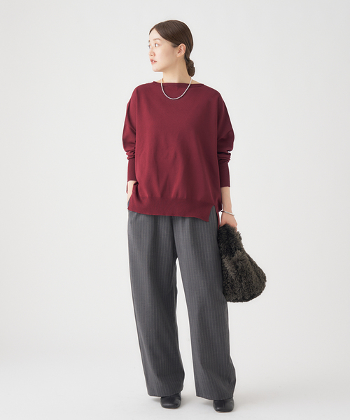 WEB限定/追加2》コットンストレッチ NEO2 ワイド長袖プルオーバー