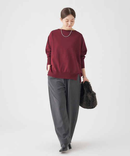 WEB限定/追加2》コットンストレッチ NEO2 ワイド長袖プルオーバー