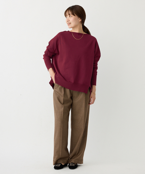 WEB限定/追加2》コットンストレッチ NEO2 ワイド長袖プルオーバー