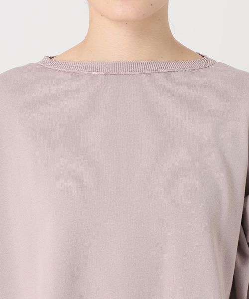 IENA（イエナ）の「《WEB限定/追加2》コットンストレッチ NEO2 ワイド長袖プルオーバー（ニット/セーター・レディース・チャコールグレー/ベージュ/レッド/ブラウン・FREE）」の18枚目の写真