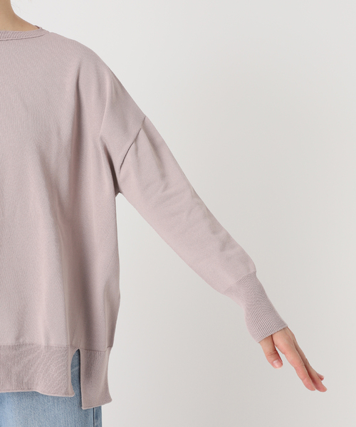 IENA（イエナ）の「《WEB限定/追加2》コットンストレッチ NEO2 ワイド長袖プルオーバー（ニット/セーター・レディース・チャコールグレー/ベージュ/レッド/ブラウン・FREE）」の16枚目の写真