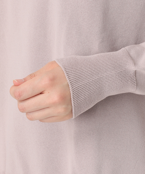 IENA（イエナ）の「《WEB限定/追加2》コットンストレッチ NEO2 ワイド長袖プルオーバー（ニット/セーター・レディース・チャコールグレー/ベージュ/レッド/ブラウン・FREE）」の15枚目の写真