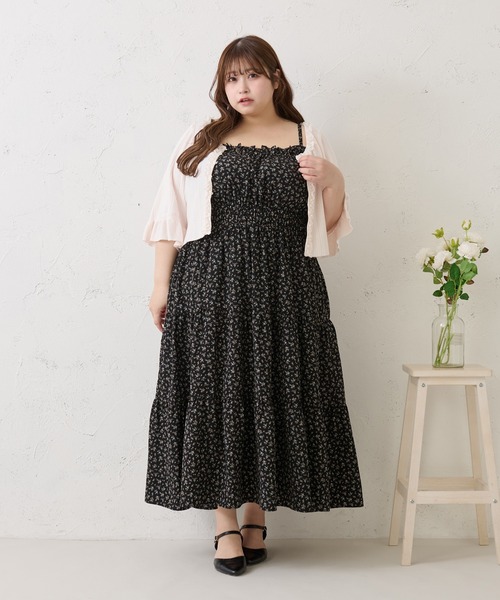 Louiosyルオシー　リボンブローチアンサンブル　大きいサイズ　 新品 セール】【大きいサイズ】リボンブローチアンサンブル