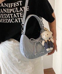 Lace Ladies（レースレディース）の「リボン付き コンパクト ワンショルダー 三日月 ハンドバッグ（ハンドバッグ）」