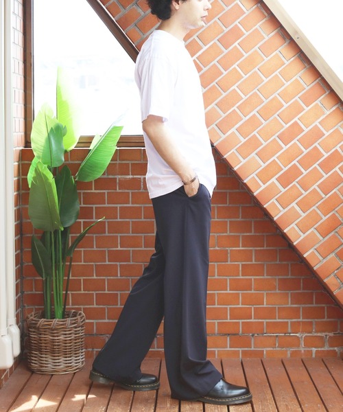 ８(eight)（エイト）の「センタープレスフレアスラックス（スラックス・メンズ・アッシュブラウン/ダークネイビー・マルチサイズ）」の9枚目の写真