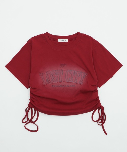 WEGO（ウィゴー）の「WEGO/スプレーロゴドロストちびT（Tシャツ/カットソー・レディース・スミクロ/グレー/レッド・FREE）」の22枚目の写真