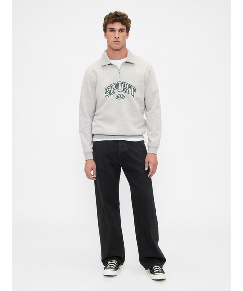 GAP(ギャップ)の「ヴィンテージソフト GAPロゴ 1/4ジップアップ プルオーバー(スウェット・メンズ・グレー/レッド系その他/ブラウン/ブラック・XS/S/M/L/XL)」の14枚目の写真