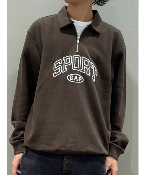 GAP(ギャップ)の「ヴィンテージソフト GAPロゴ 1/4ジップアップ プルオーバー(スウェット・メンズ・グレー/レッド系その他/ブラウン/ブラック・XS/S/M/L/XL)」の3枚目の写真