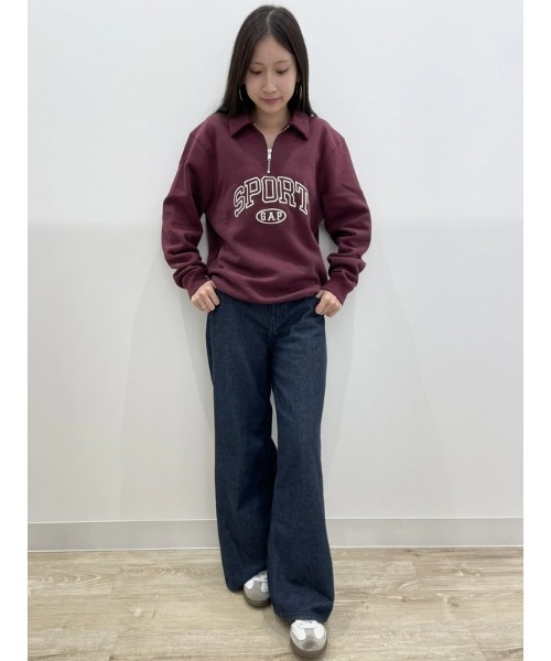 GAP(ギャップ)の「ヴィンテージソフト GAPロゴ 1/4ジップアップ プルオーバー(スウェット・メンズ・グレー/レッド系その他/ブラウン/ブラック・XS/S/M/L/XL)」の10枚目の写真