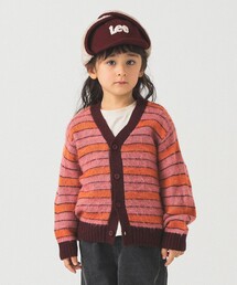 B:MING by BEAMS | シャギー ボーダー カーディガン 2025FW（90～140cm）(カーディガン/ボレロ)