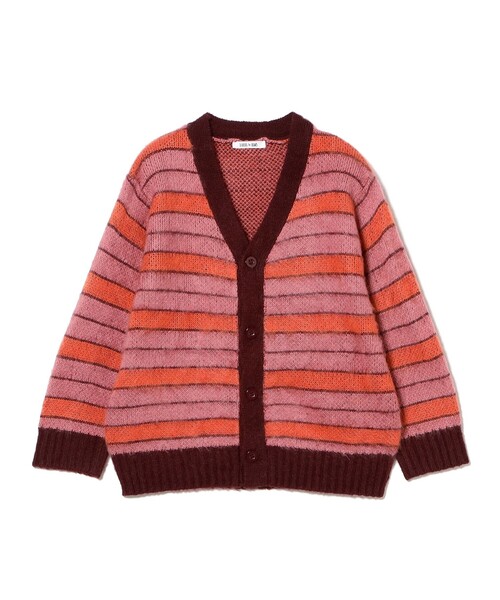 B:MING by BEAMS（ビーミングバイビームス）の「シャギー ボーダー カーディガン 2025FW（90～140cm）（カーディガン/ボレロ・キッズ・サックスブルー/ピンク・S(90-100)/M(110-120)/L(130-140)）」の11枚目の写真