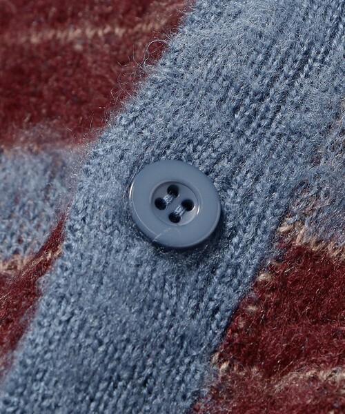 B:MING by BEAMS（ビーミングバイビームス）の「シャギー ボーダー カーディガン 2025FW（90～140cm）（カーディガン/ボレロ・キッズ・サックスブルー/ピンク・S(90-100)/M(110-120)/L(130-140)）」の18枚目の写真