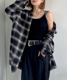 【新品•タグ付】PAGEBOY チェックシャツ ブラック 黒 【Fサイズ】 PAGEBOY ブラウス シャツ オンブレチェックシャツ レディース