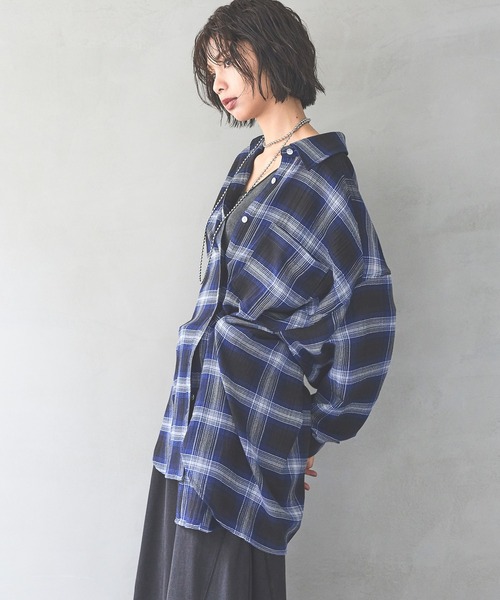 PAGEBOY(ページボーイ)の「オンブレチェック2WAYシャツ / チェックシャツ(シャツ/ブラウス・レディース・ブラック/サックスブルー/アイボリー/ダークブラウン/ブルー系その他/ベージュ系その他/ブラウン系その他・FREE)」の19枚目の写真