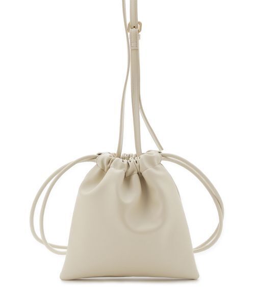 FRAY I.D（フレイアイディー）の「ドロストポーチバッグ（ショルダーバッグ・レディース・アイボリー・F）」の4枚目の写真