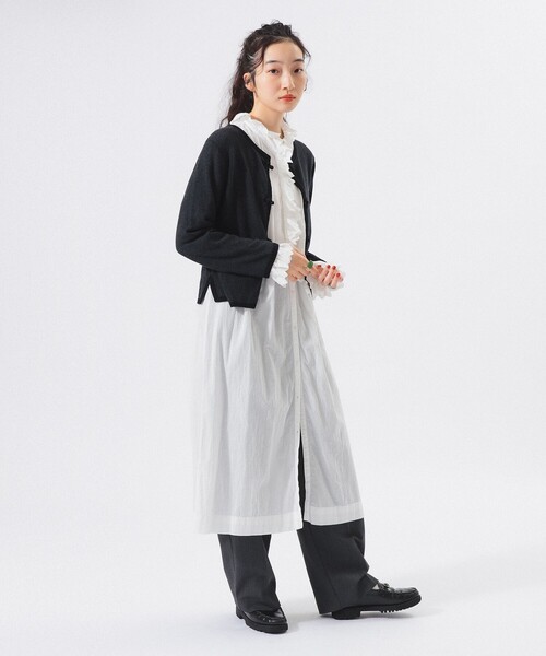 BEAMS BOY（ビームスボーイ）の「12ゲージ チャイナ トリム カーディガン（カーディガン/ボレロ・レディース・ブルー系その他/レッド系その他/チャコールグレー・2/1）」の9枚目の写真