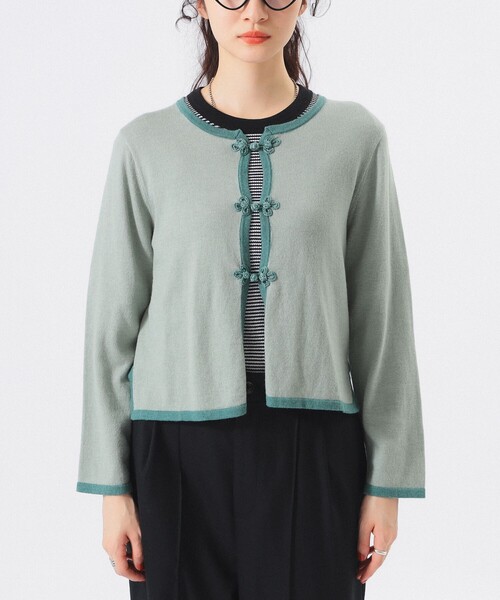 BEAMS BOY（ビームスボーイ）の「12ゲージ チャイナ トリム カーディガン（カーディガン/ボレロ・レディース・ブルー系その他/レッド系その他/チャコールグレー・2/1）」の19枚目の写真