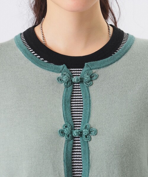 BEAMS BOY（ビームスボーイ）の「12ゲージ チャイナ トリム カーディガン（カーディガン/ボレロ・レディース・ブルー系その他/レッド系その他/チャコールグレー・2/1）」の22枚目の写真