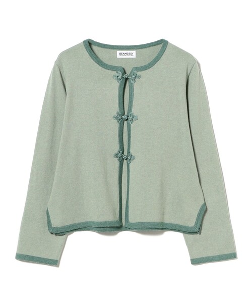 BEAMS BOY（ビームスボーイ）の「12ゲージ チャイナ トリム カーディガン（カーディガン/ボレロ・レディース・ブルー系その他/レッド系その他/チャコールグレー・2/1）」の5枚目の写真