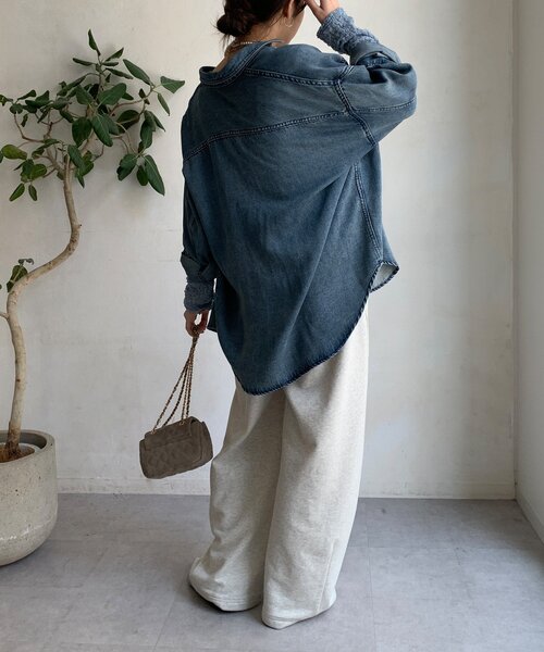 セール】リヨセルデニムポケットシャツ（シャツ/ブラウス）｜DouDou