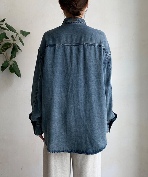 リヨセルデニムポケットシャツ（シャツ/ブラウス）｜DouDou（ドゥドゥ