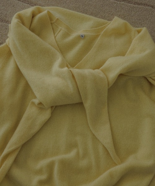 SALON adam et rope'（サロン アダム エ ロペ）の「カシミヤストール［セットアップ対応］（ストール/ショール・レディース・チャコールグレー/イエロー系その他/ベージュ系その他・FREE）」の13枚目の写真