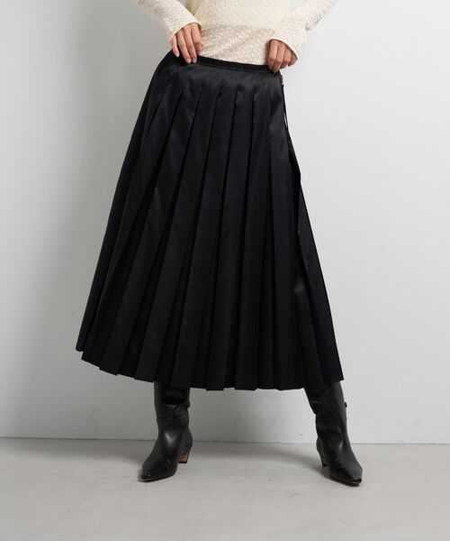 ランバン スカート セール】LIMONTA East サテンプリーツスカート（スカート）｜LANVIN en