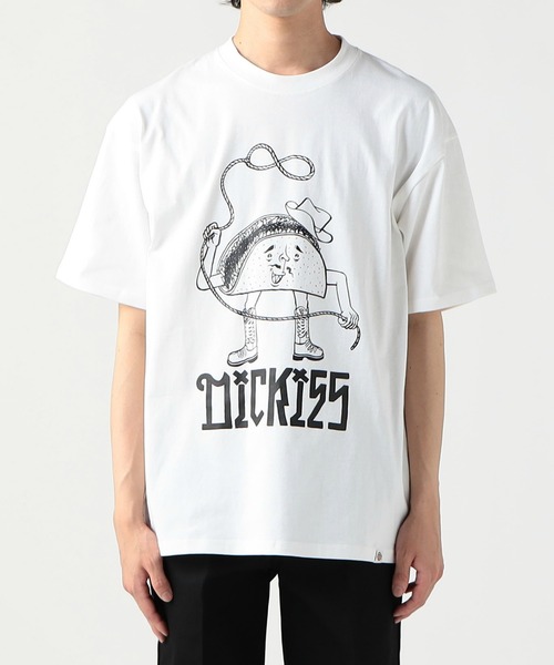 Dickies(ディッキーズ)の「Dickies/ディッキーズ DickiesxESOW 半袖Tシャツ(tacos)(Tシャツ/カットソー・メンズ・ホワイト/ブラック/ブラウン・X-LARGE/LARGE/MEDIUM)」の1枚目の写真