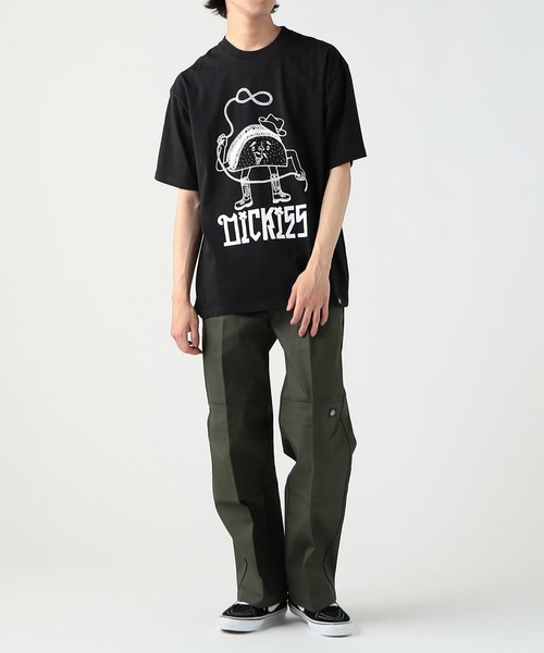 Dickies(ディッキーズ)の「Dickies/ディッキーズ DickiesxESOW 半袖Tシャツ(tacos)(Tシャツ/カットソー・メンズ・ホワイト/ブラック/ブラウン・X-LARGE/LARGE/MEDIUM)」の4枚目の写真