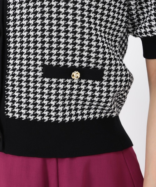 まっち セール】2025秋冬新作 千鳥柄ジャガードアソートカーディガン