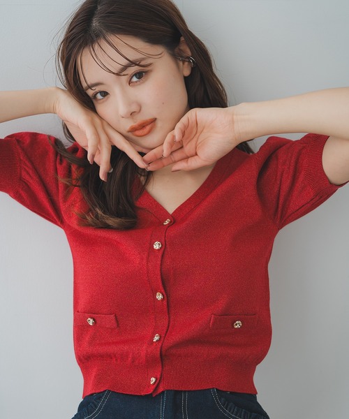 セール】2025秋冬新作 千鳥柄ジャガードアソートカーディガン