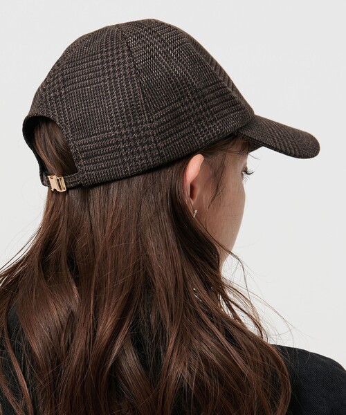 UNITED ARROWS(ユナイテッドアローズ)の「グレンチェック キャップ UV(キャップ・レディース・ダークブラウン・FREE)」の3枚目の写真