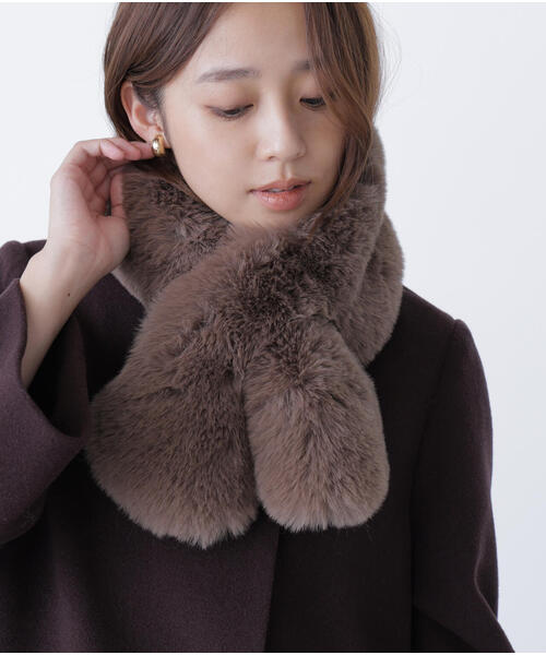 NATURAL BEAUTY BASIC（ナチュラルビューティーベーシック）の「◇フェイクファーティペット（ストール/ショール・レディース・ホワイト系その他/ダークブラウン/ブラウン/オフホワイト・FREE）」の11枚目の写真