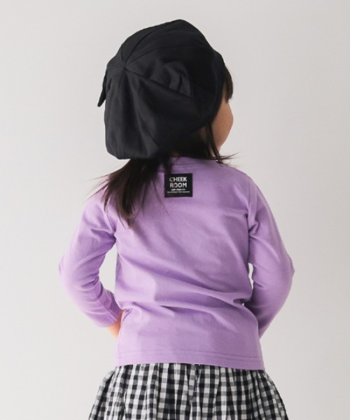 CHEEK ROOM(チークルーム)の「CHEEK ROOM/チークルーム ねこ時計 ロングTシャツ(Tシャツ/カットソー・キッズ・アイボリー/ピンク/ラベンダー・80cm/90cm/100cm/110cm/120cm/130cm)」の9枚目の写真