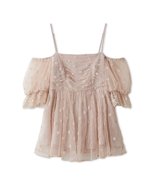 バリエオフショルレースチュニック（シャツ/ブラウス）｜SNIDEL