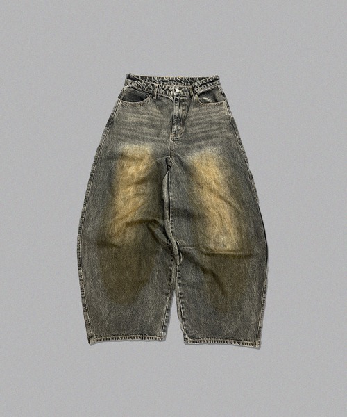 centimeter(センチメーター)の「Balloon muddy denim(デニムパンツ・メンズ・ブラック/インディゴブルー/ダークインディゴブルー・MEDIUM/LARGE/X-LARGE)」の1枚目の写真