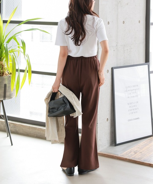 Petitle（プチレ）の「[ 低身長向けサイズ ] 美脚見えストレッチイージーパンツ（その他パンツ・レディース・ブラック/アイボリー系/ブラウン・PL/PM）」の14枚目の写真