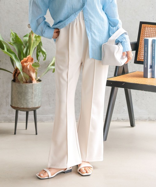 Petitle（プチレ）の「[ 低身長向けサイズ ] 美脚見えストレッチイージーパンツ（その他パンツ・レディース・ブラック/アイボリー系/ブラウン・PL/PM）」の16枚目の写真