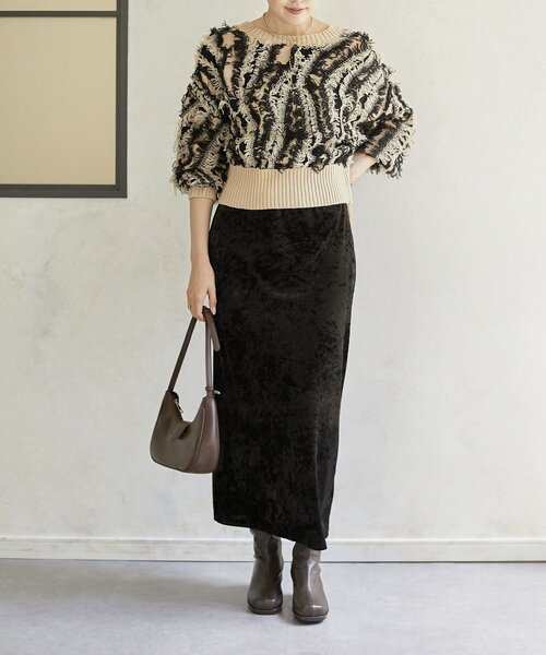 前後2WAY】フリンジショートカーディガン（カーディガン/ボレロ