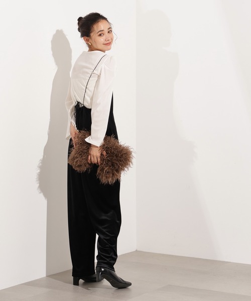 N.(N. Natural Beauty Basic)(エヌエヌナチュラルビューティーベーシック)の「フロッキートップス(Tシャツ/カットソー・レディース・ブラック/ブルー/ホワイト・MEDIUM)」の9枚目の写真