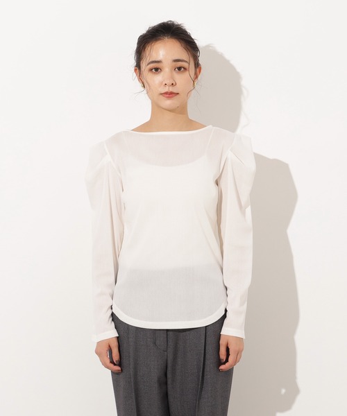 N.(N. Natural Beauty Basic)(エヌエヌナチュラルビューティーベーシック)の「フロッキートップス(Tシャツ/カットソー・レディース・ブラック/ブルー/ホワイト・MEDIUM)」の11枚目の写真